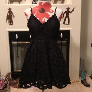 Sleeveless black party dress